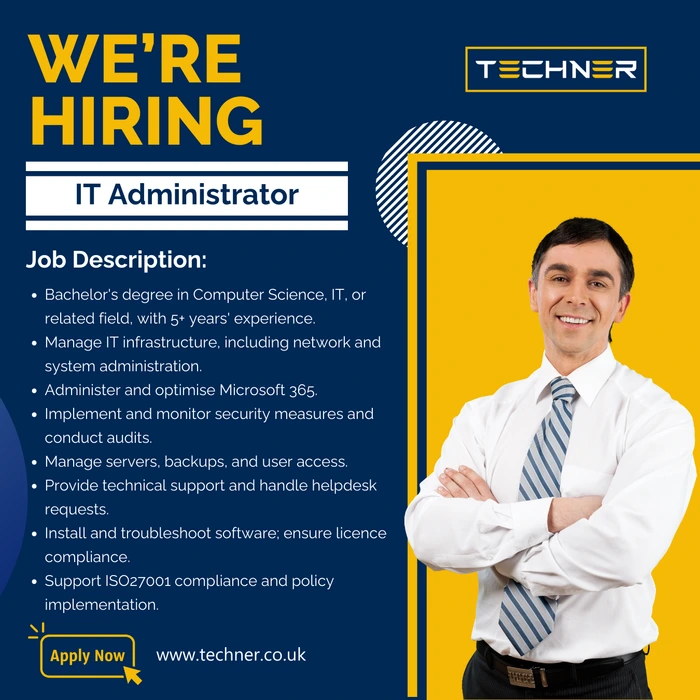 Techner - Jobs - IT Administrator