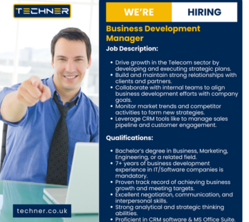 Techner - Job Post - Business Development Manager